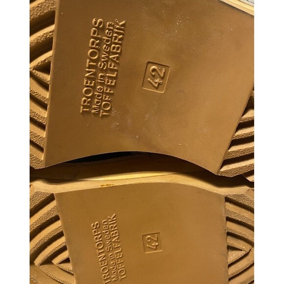 TROENTORP Raphael Blue Clogs Sz 42 Classic Swedish Leather Strap/ Buckle Mules - Picture 10 of 10